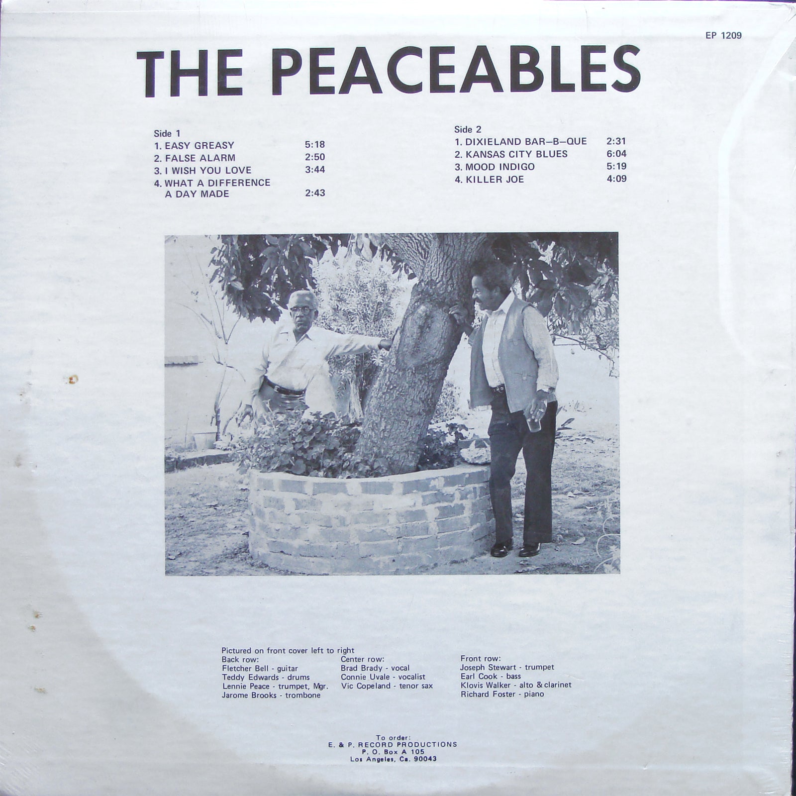 THE PEACEABLES Easy Greasy LP E & P RECORDS EP 1209 Private Jazz SEALED