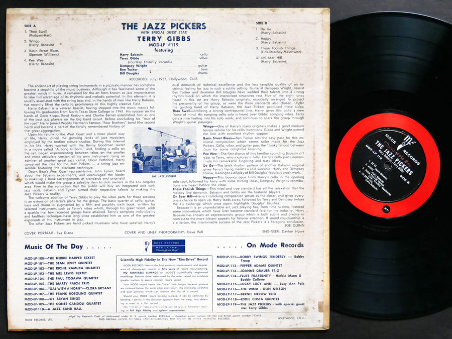 HARRY BABASIN And The Jazz Pickers LP MODE MOD LP-119 US '57 DG MONO Terry Gibbs