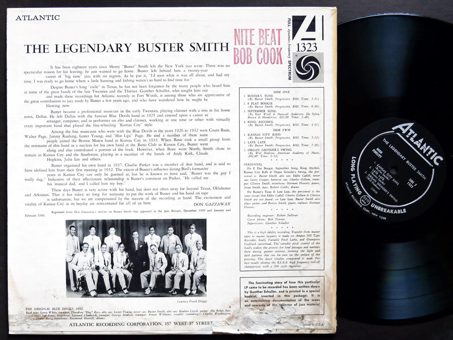 BUSTER SMITH The Legendary LP ATLANTIC 1323 US 1960 JAZZ DG MONO
