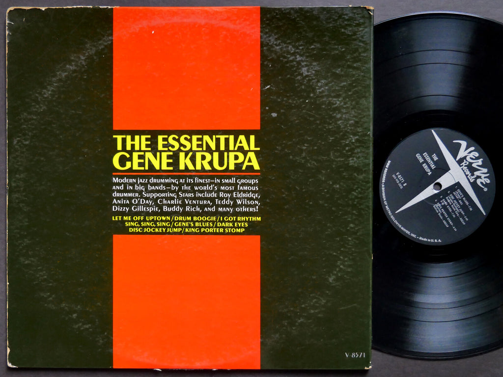 GENE KRUPA The Essential LP VERVE RECORDS V-8571 MONO Anita O'Day Roy Eldridge