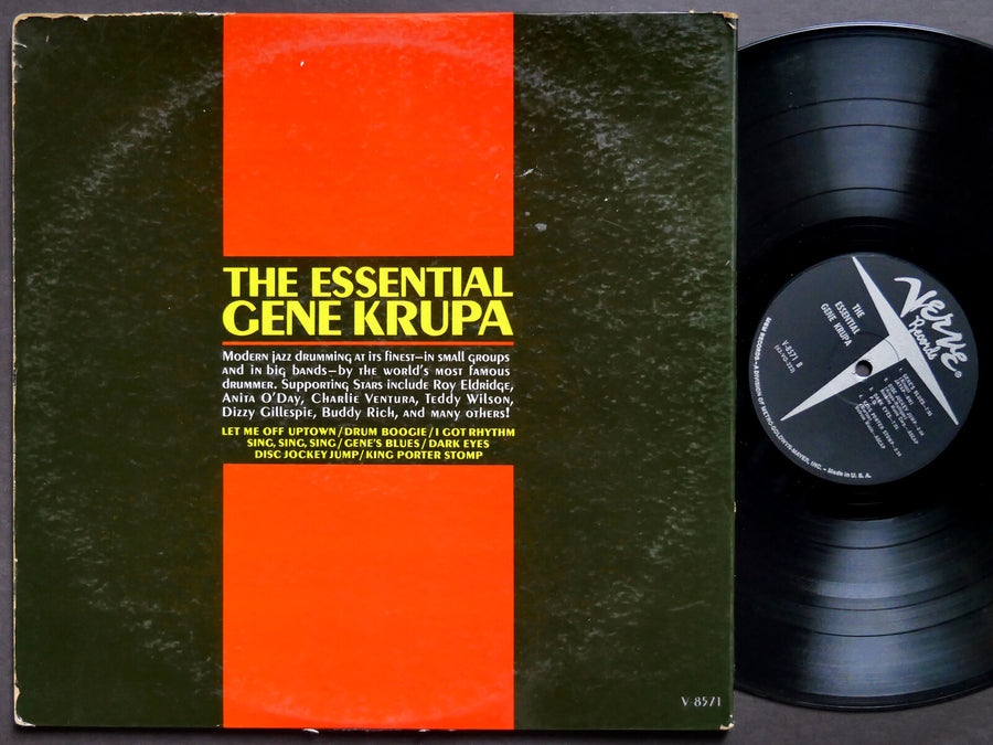 GENE KRUPA The Essential LP VERVE RECORDS V-8571 MONO Anita O'Day Roy Eldridge