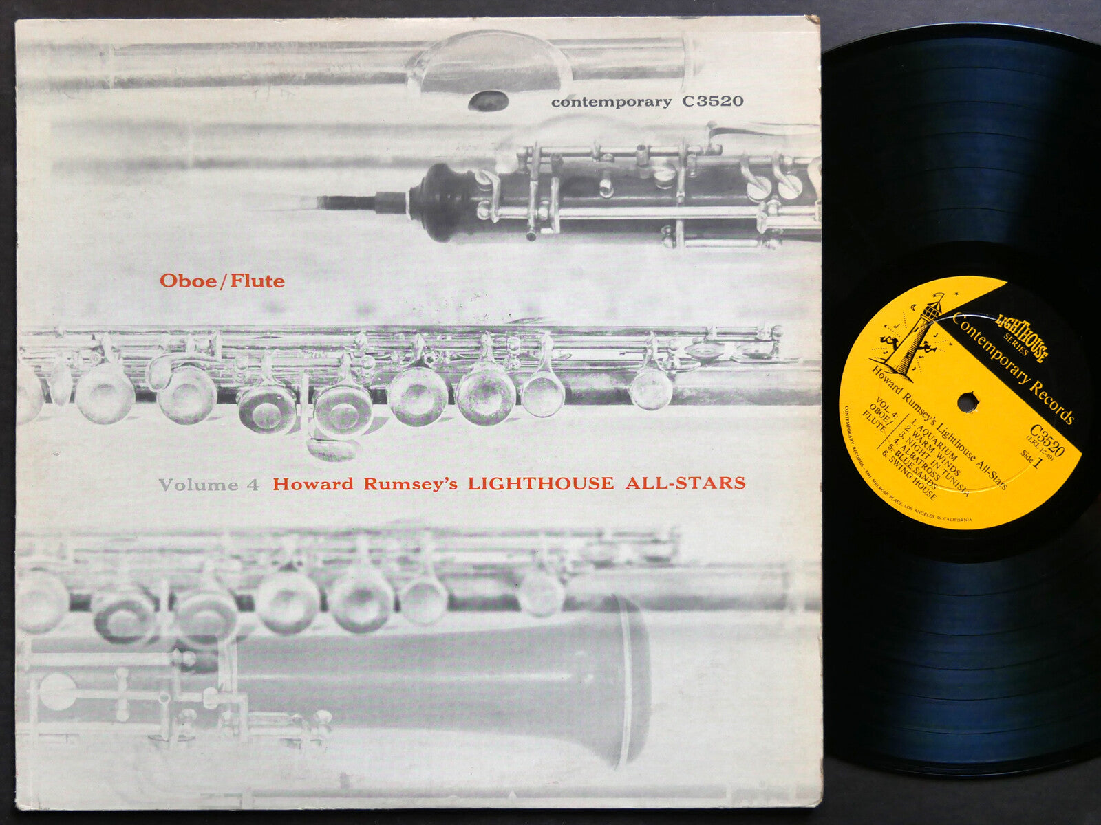 HOWARD RUMSEY Volume 4 Oboe/Flute LP CONTEMPORARY C3520 Max Roach Sonny Clark