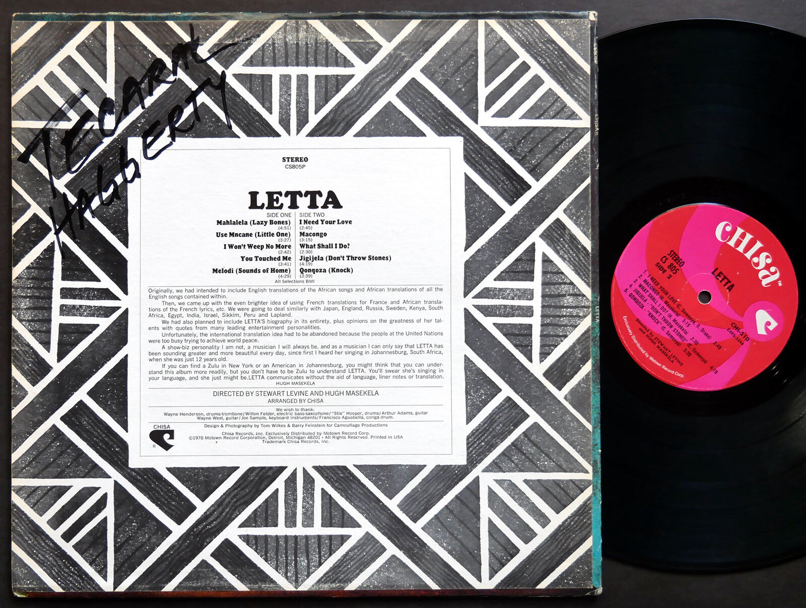 LETTA Self Titled LP CHISA CS 805 US 1970 Soul Funk Blues