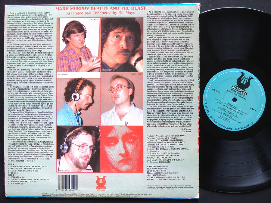 MARK MURPHY BILL MAYS Beauty And The Beast LP MUSE RECORDS MR 5355 US 1987 JAZZ