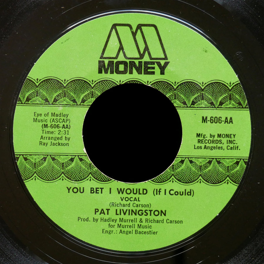 PAT LIVINGSTON You Bet I Would (If I Could) 45 MONEY RECORDS M-606 US 1973 Soul