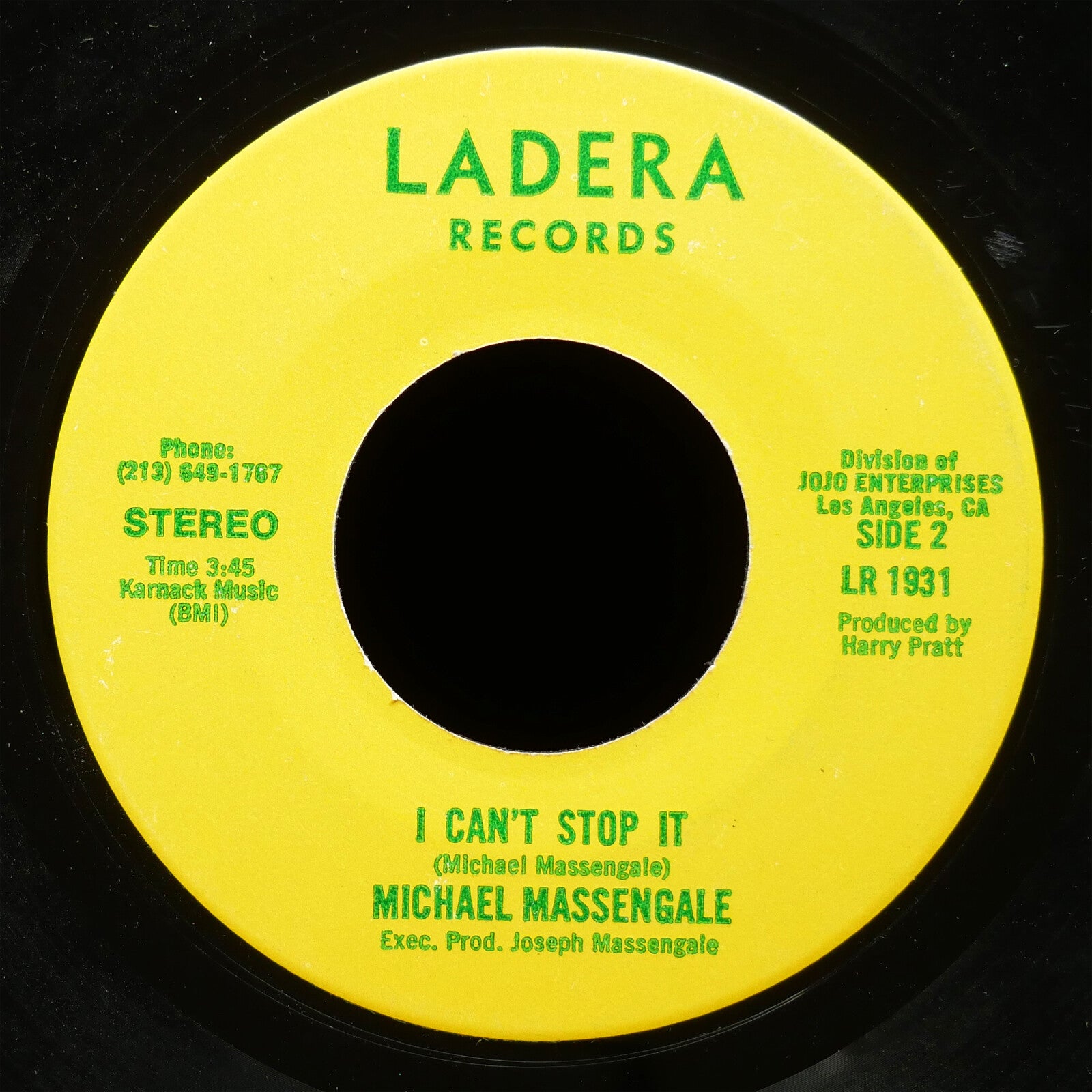 MICHAEL MASSENGALE I Can't Stop It / You're Just Suffering.. 45 LADERA LR1931