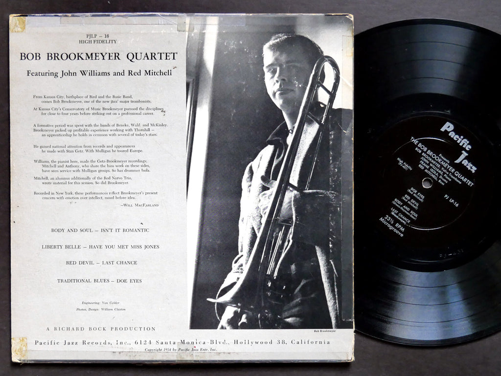 BOB BROOKMEYER Quartet 10" LP PACIFIC JAZZ PJ LP-16 US 1954 DG MONO Red Mitchell