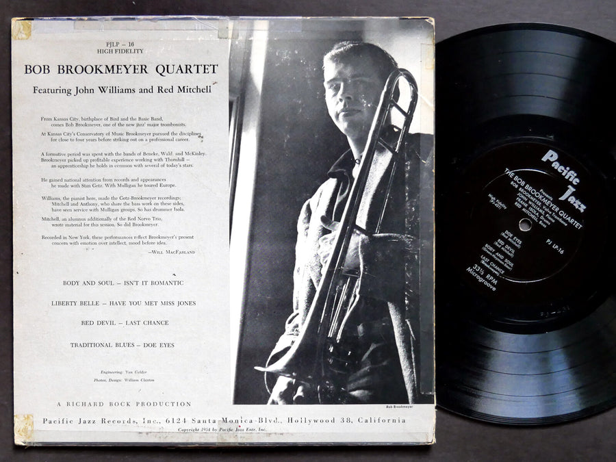 BOB BROOKMEYER Quartet 10" LP PACIFIC JAZZ PJ LP-16 US 1954 DG MONO Red Mitchell