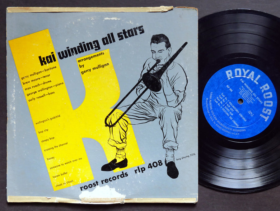 KAI WINDING All Stars LP ROYAL ROOST RLP 408 DG MONO Max Roach George Wallington