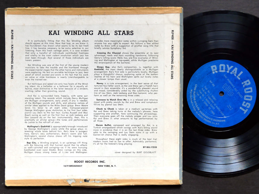 KAI WINDING All Stars LP ROYAL ROOST RLP 408 DG MONO Max Roach George Wallington