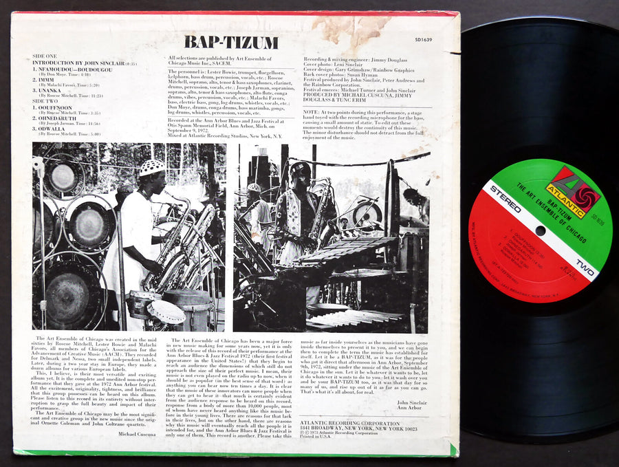 ART ENSEMBLE OF CHICAGO Bap-tizum LP ATLANTIC SD 1639 US 1973 Free Jazz