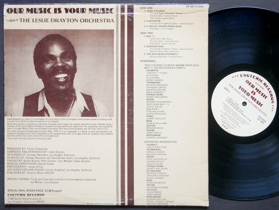 LESLIE DRAYTON Orchestra Our Music Is Your Music LP ESOTERIC ER 1001 US 1980