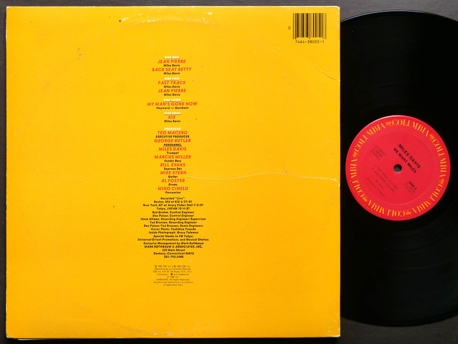 MILES DAVIS We Want Miles 2 x LP COLUMBIA C2 38005 US 1982 JAZZ Marcus Miller