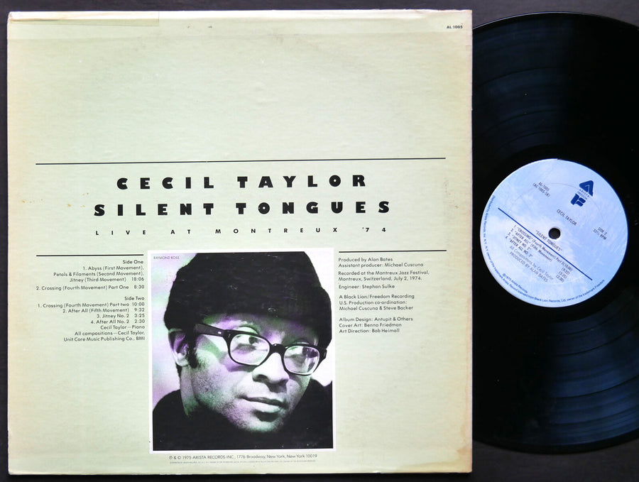 CECIL TAYLOR Silent Tongues: Live At Montreux '74 LP ARISTA AL 1005 SIGNED