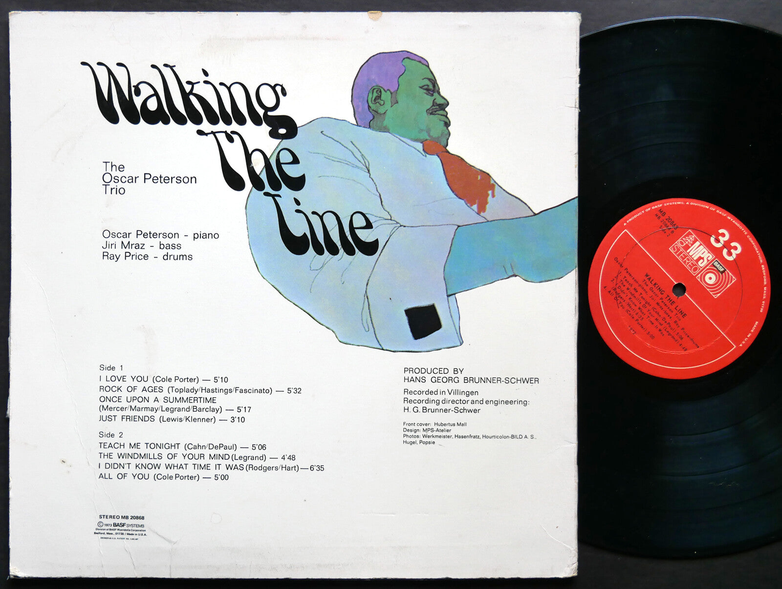 OSCAR PETERSON TRIO Walking The Line LP MPS RECORDS MB 20868 US 1972 JAZZ