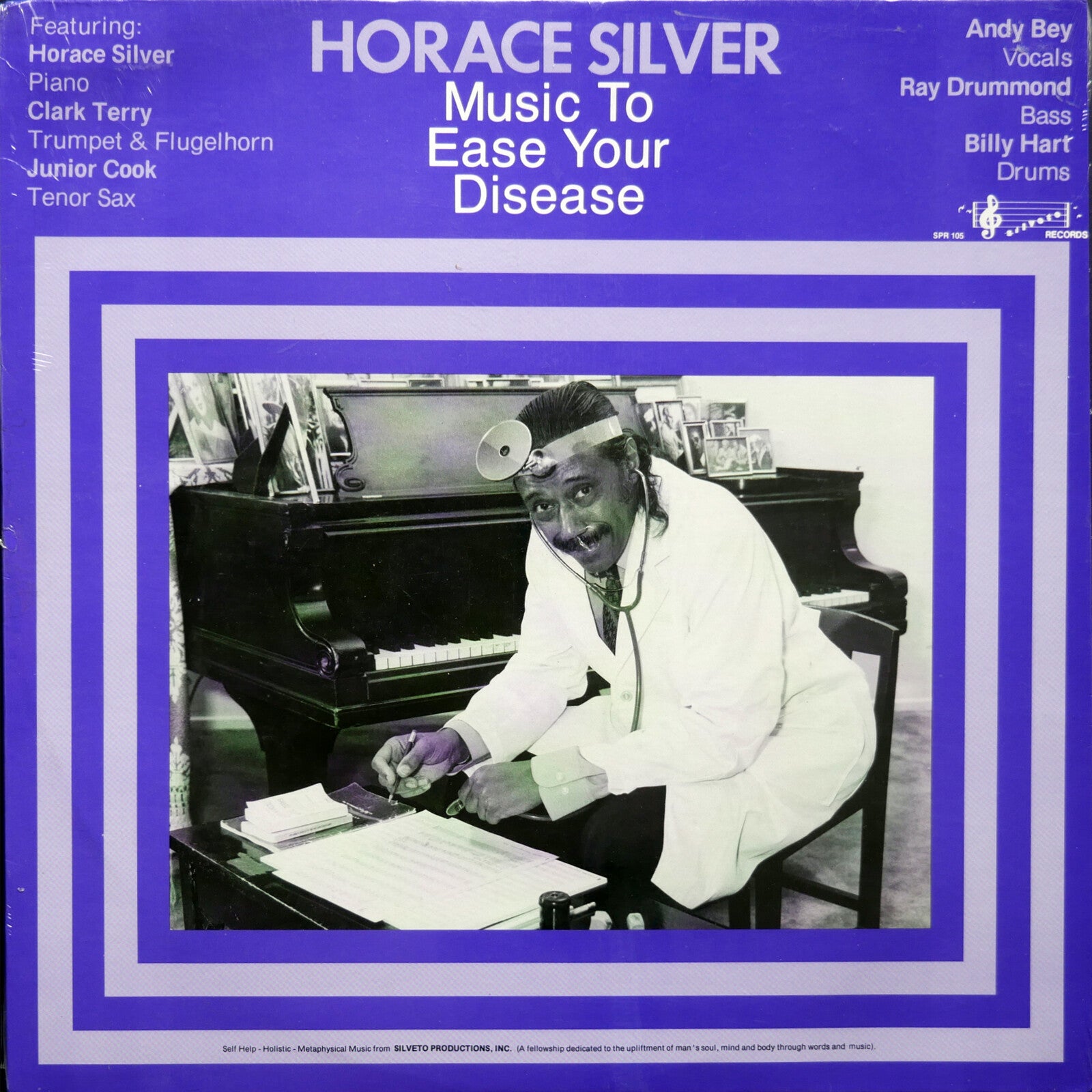 HORACE SILVER Music To Ease Your Disease LP SILVETO SPR 105 US 1988 Billy Hart