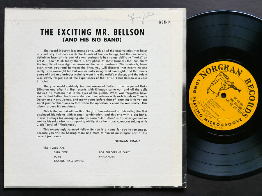 LOUIS BELLSON The Exciting Mr. Bellson 10" LP NORGRAN MGN-14 MONO Benny Carter