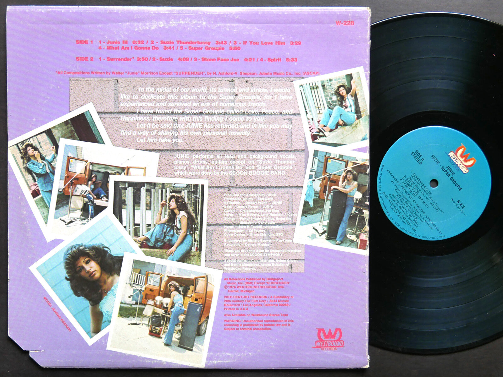 JUNIE Suzie Super Groupie LP WESTBOUND RECORDS W-228 US 1976 Soul Funk