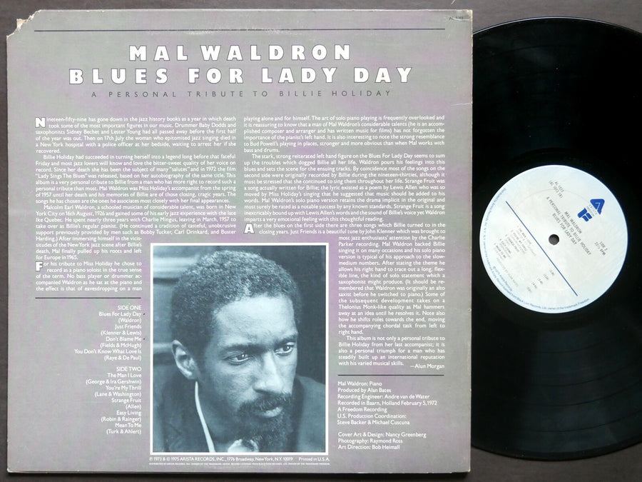 MAL WALDRON Blues For Lady Day LP ARISTA AL 1013 US 1975 JAZZ