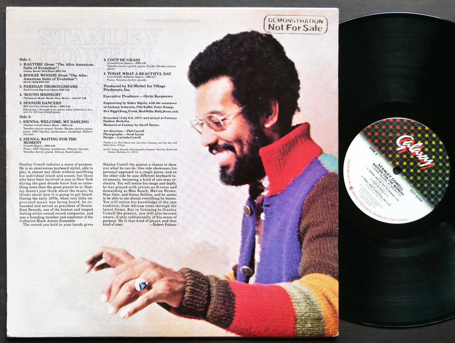 STANLEY COWELL Waiting For The Moment LP GALAXY GXY-5104 US 1977 JAZZ PROMO