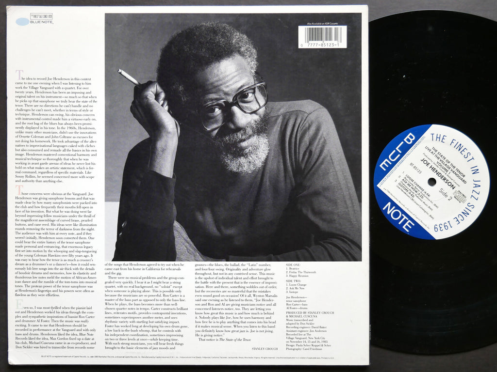 JOE HENDERSON The State Of The Tenor Village Vanguard Vol.1 BLUE NOTE BT-85123