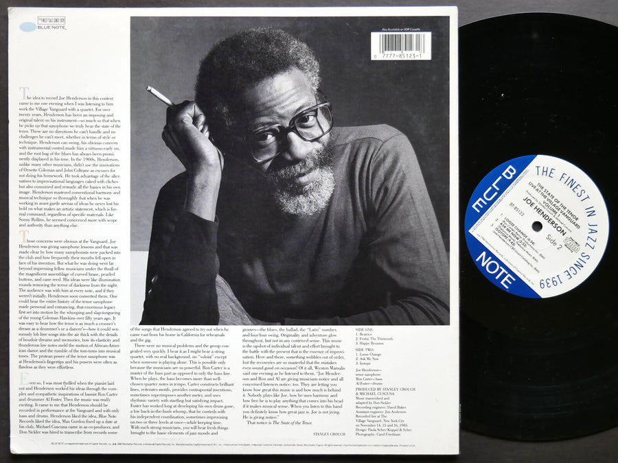 JOE HENDERSON The State Of The Tenor Village Vanguard Vol.1 BLUE NOTE BT-85123