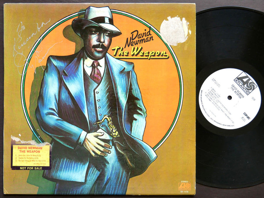 DAVID NEWMAN The Weapon LP ATLANTIC 1638 US 1973 JAZZ PROMO AUTOGRAPHED