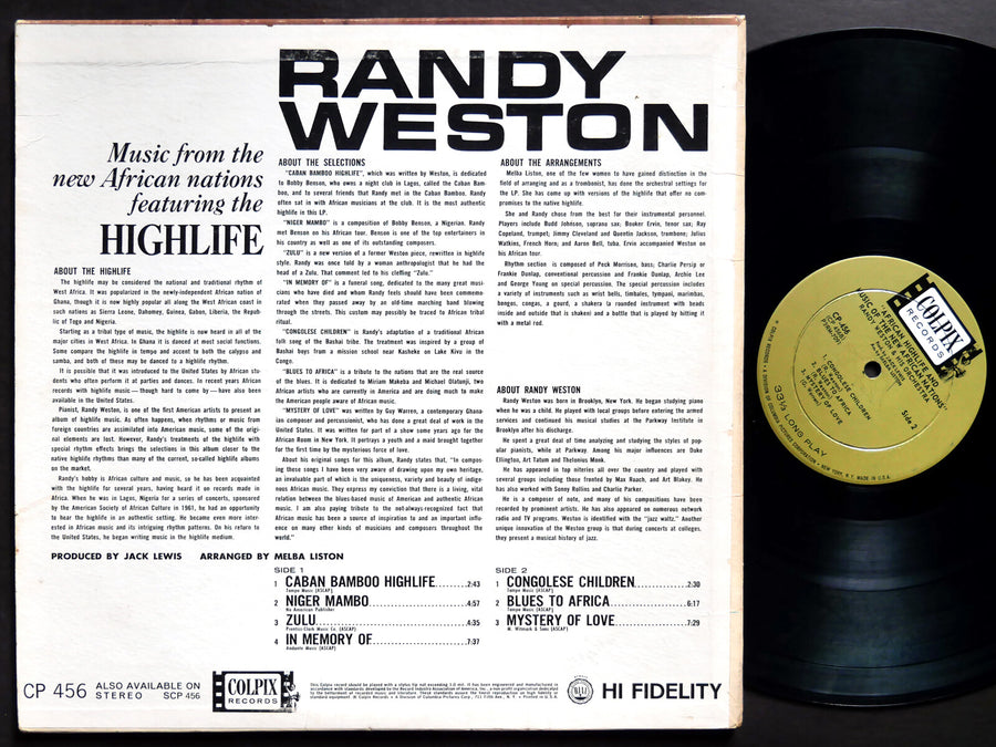 RANDY WESTON Music From The New African Nations LP COLPIX CP 456 US 1963 DG MONO