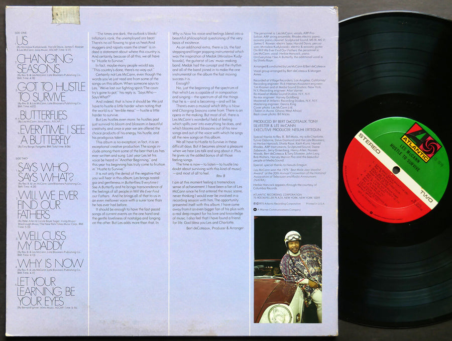 LES MCCANN Hustle To Survive LP ATLANTIC SD 1679 US '75 JAZZ FUNK Herbie Hancock