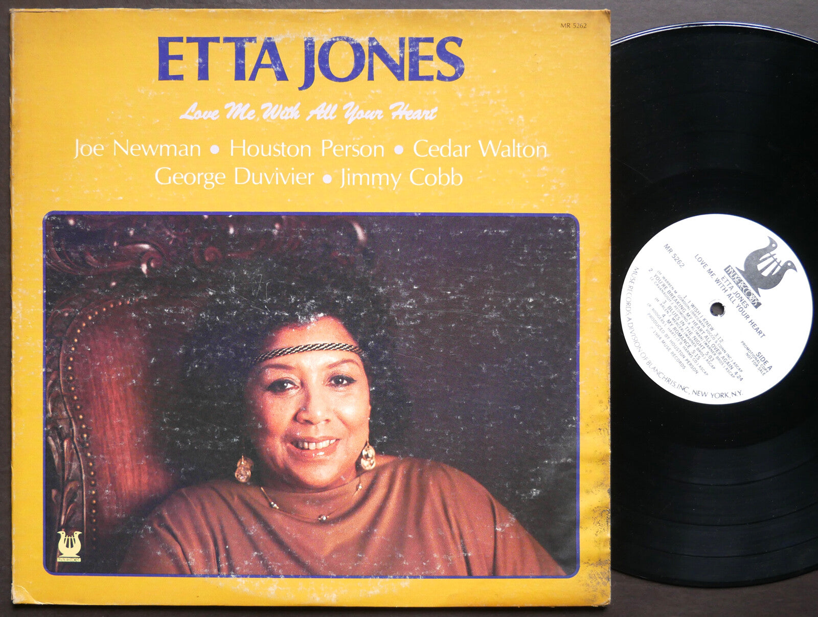 ETTA JONES Love Me With All Your Heart LP MUSE MR 5262 US '84 Cedar Walton PROMO