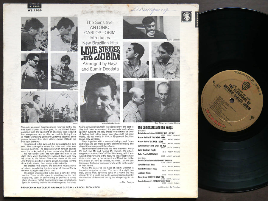 ANTONIO CARLOS JOBIM Love, Strings & Jobim LP WARNER BROS. WS 1636 Bossa Nova