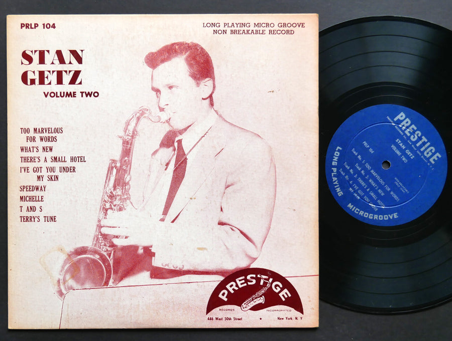 STAN GETZ Volume Two 10" LP PRESTIGE PRLP 104 US 1951 DG MONO George Wallington