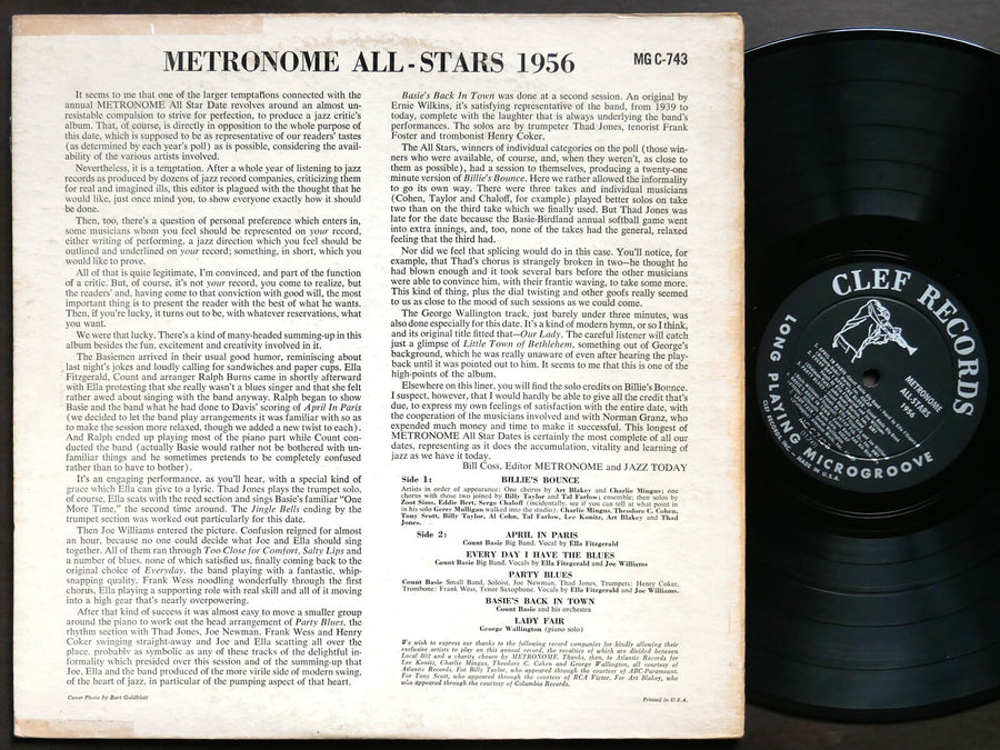 METRONOME ALL-STARS 1956 LP CLEF MG C-743 US 1956 MONO Art Blakey Charlie Mingus