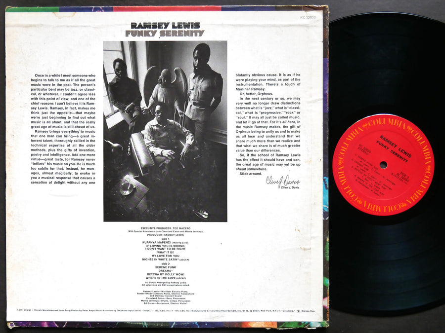 RAMSEY LEWIS Funky Serenity LP COLUMBIA KC 32030 US 1973 Jazz Funk