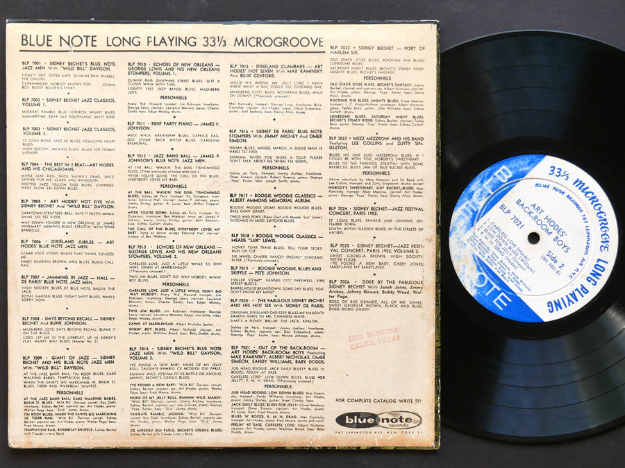 ART HODES MAX KAMINSKY Out Of The Back Room 10" LP BLUE NOTE BLP 7021 LEX MONO