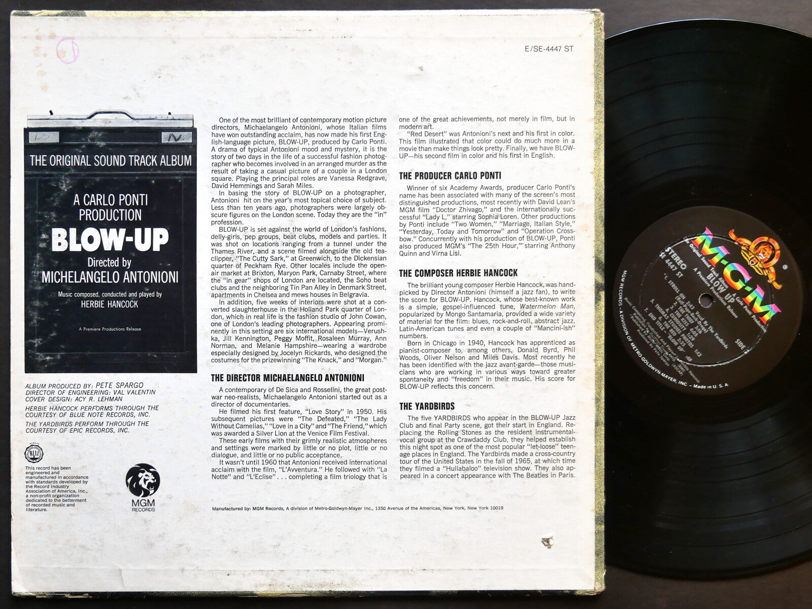 HERBIE HANCOCK Blow-Up LP MGM RECORDS SE-4447 US 1966 JAZZ DG ST