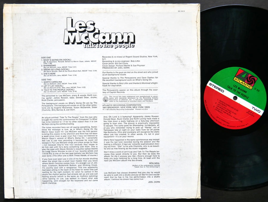 LES MCCANN Talk To The People LP ATLANTIC SD 1619 US 1972 Jazz Funk