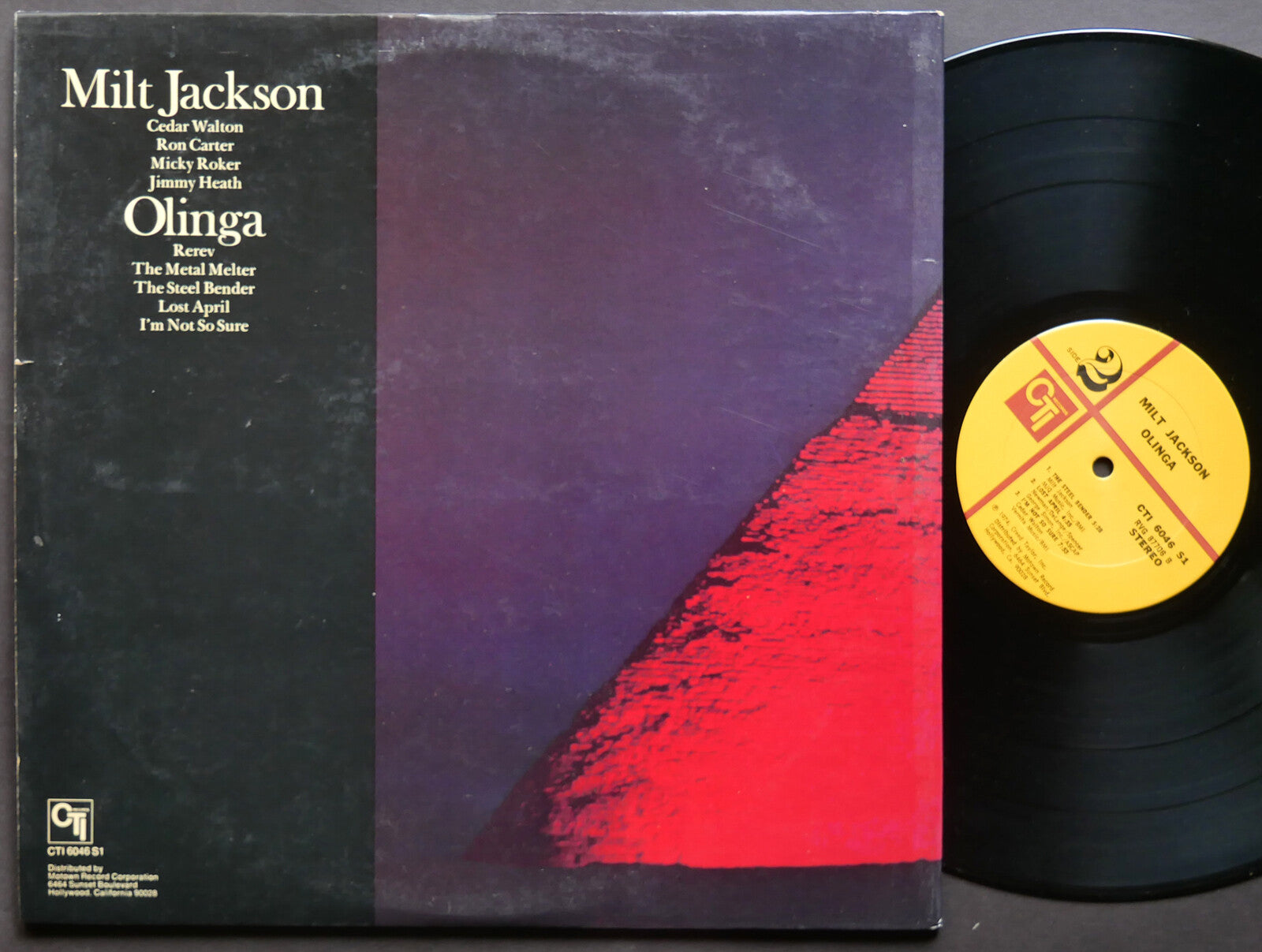 MILT JACKSON Olinga LP CTI RECORDS CTI 6046 US 1974 RVG Cedar Walton Jimmy Heath