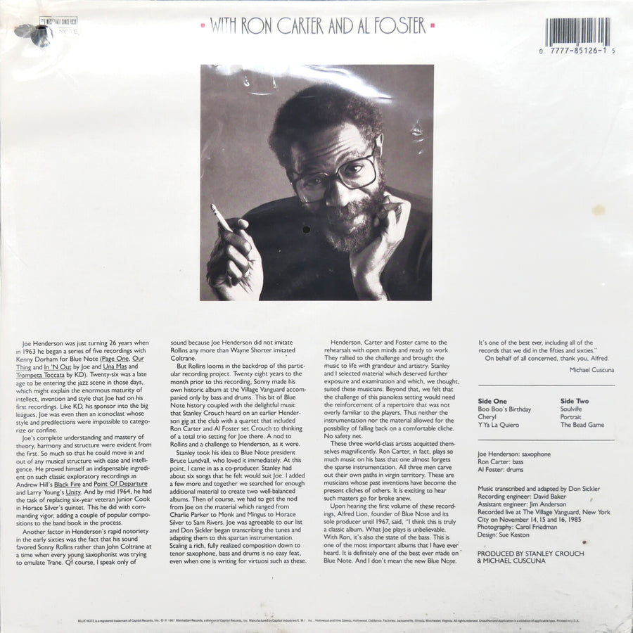 JOE HENDERSON The State Of The Tenor Village Vanguard Vol.2 BLUE NOTE BT-85126