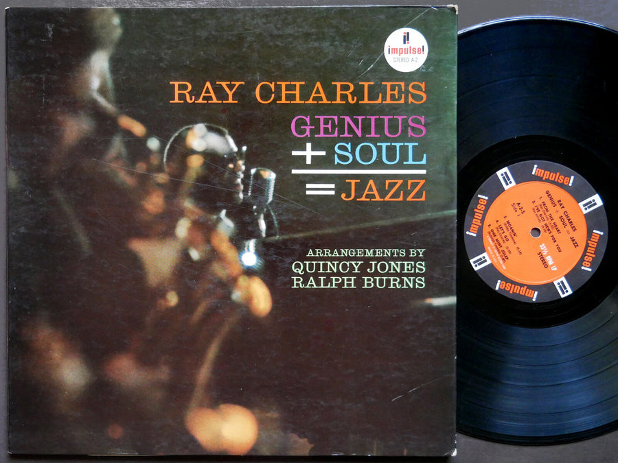 RAY CHARLES Genius + Soul = Jazz LP IMPULSE! A-2 US 1961 Roy Haynes Clark Terry
