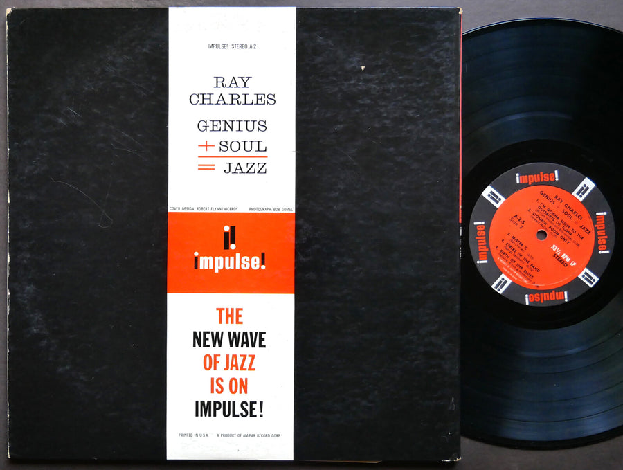 RAY CHARLES Genius + Soul = Jazz LP IMPULSE! A-2 US 1961 Roy Haynes Clark Terry