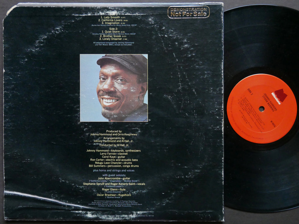 JOHNNY HAMMOND Storm Warning LP MILESTONE M-9076 US 1977 JAZZ FUNK Ron Carter