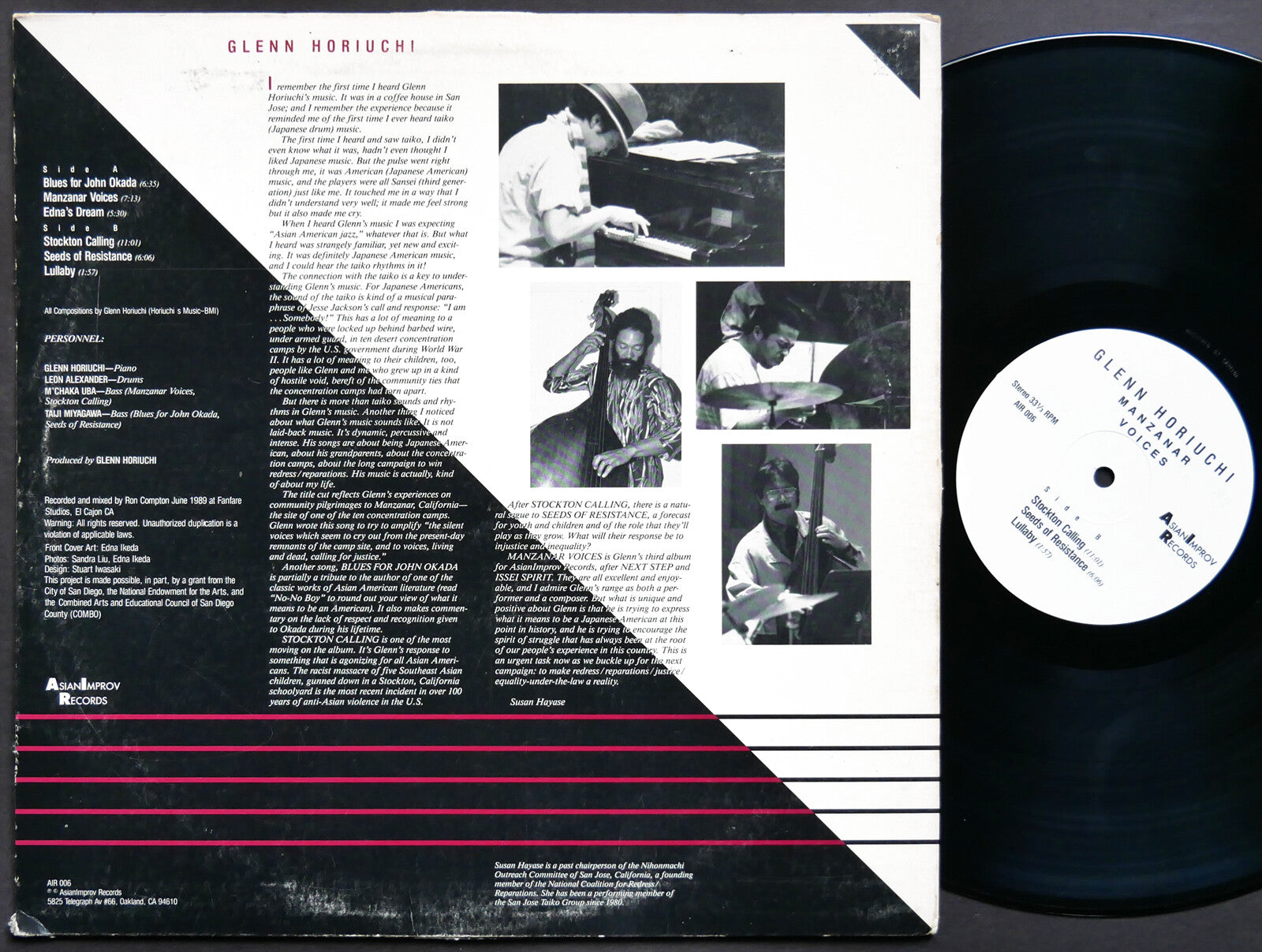 GLENN HORIUCHI Manzanar Voices LP ASIAN IMPROV RECORDS AIR 006 US 1989 Free Jazz