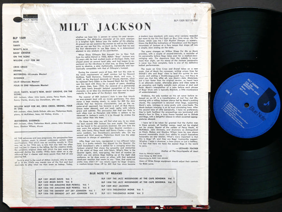 MILT JACKSON THELONIOUS MONK LOU DONALDSON BLUE NOTE BST 81509 US 1973 JAZZ