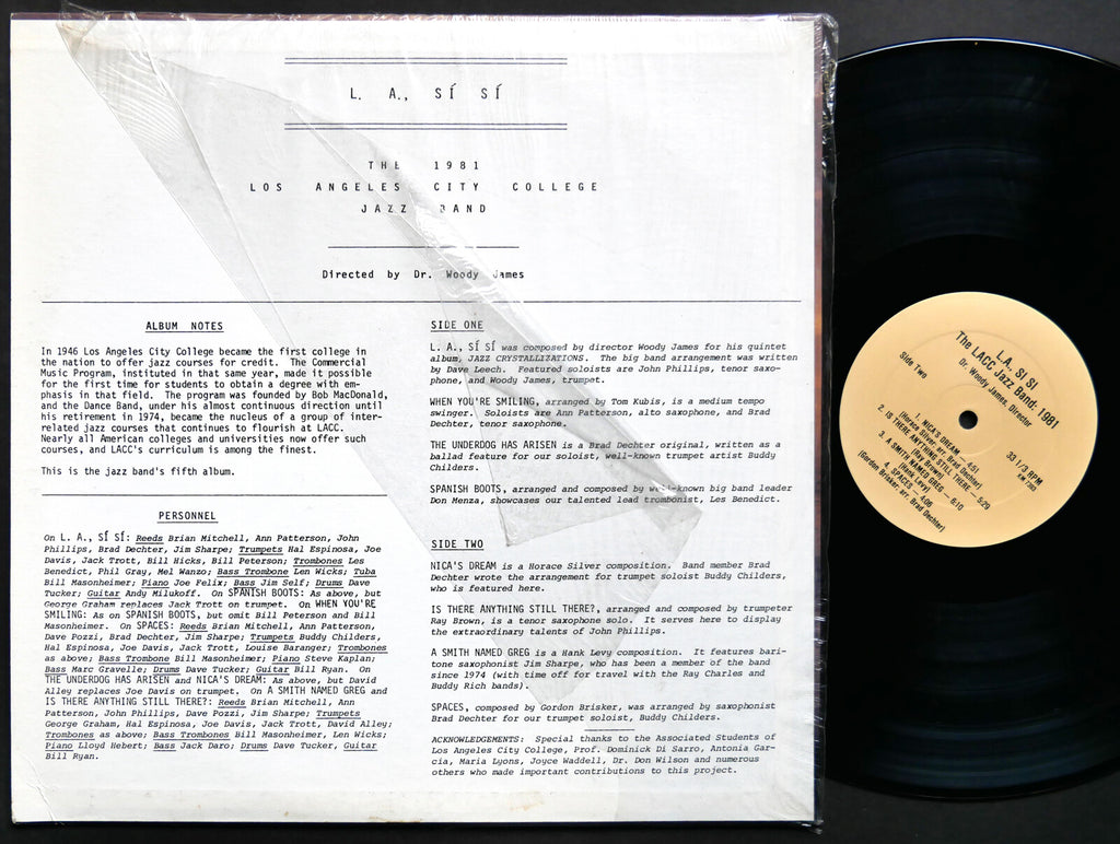 LOS ANGELES CITY COLLEGE JAZZ BAND : DR. WOODY JAMES L.A., Si Si LP KM 7393