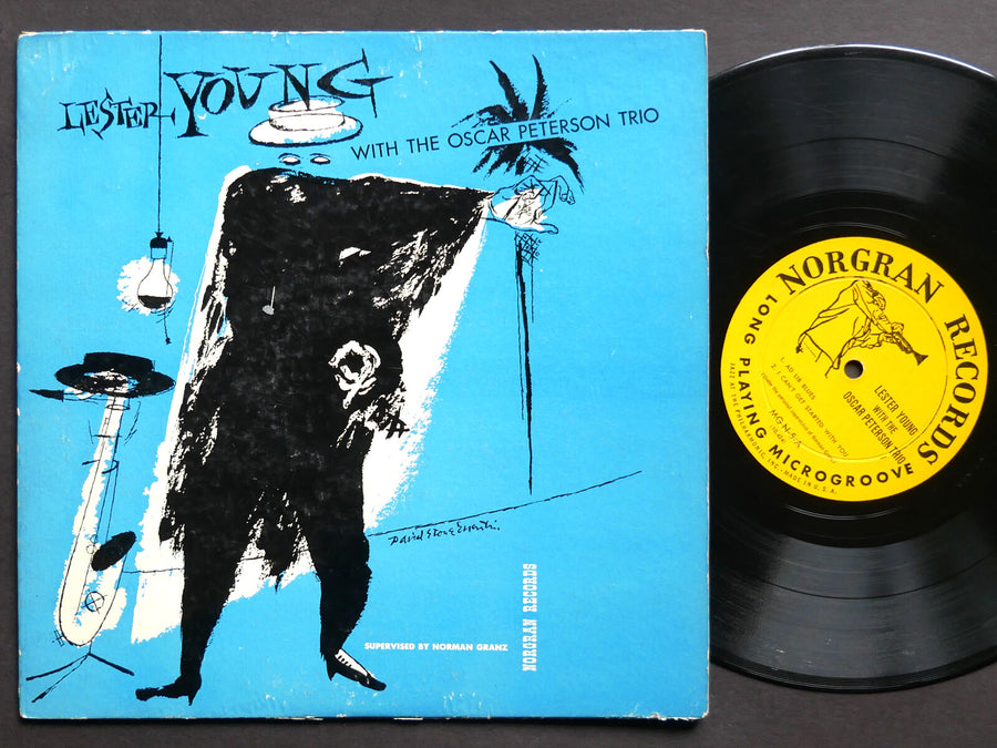 LESTER YOUNG With OSCAR PETERSON Trio #1 LP NORGRAN MG N-5 US 1954 DG MONO 10"