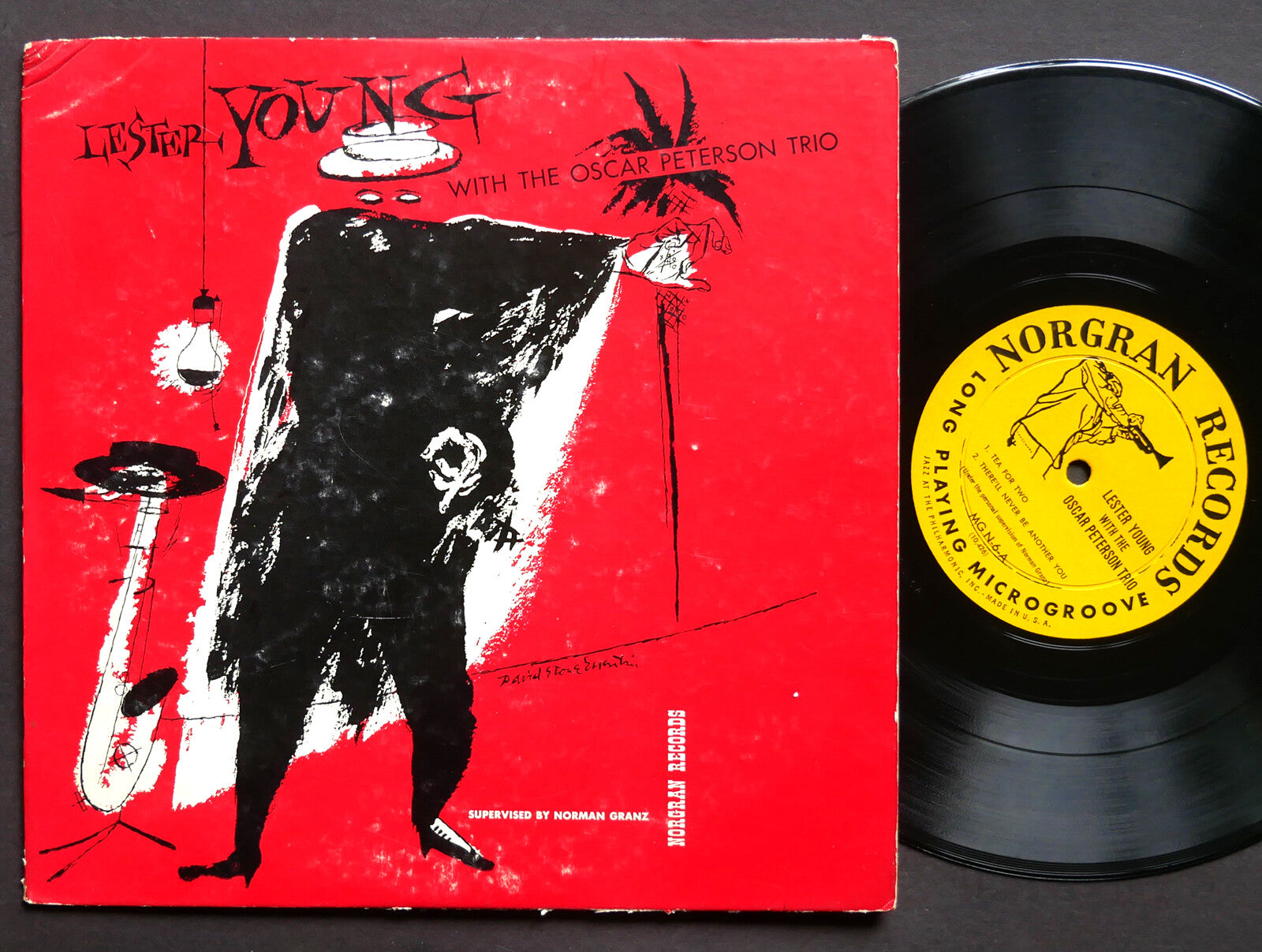 LESTER YOUNG With OSCAR PETERSON Trio #2 LP NORGRAN MG N-6 US 1954 DG MONO 10"