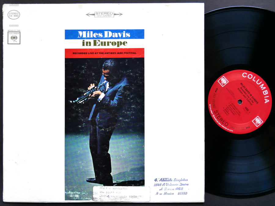 MILES DAVIS In Europe LP COLUMBIA CS 8983 2-EYE ST Herbie Hancock George Coleman
