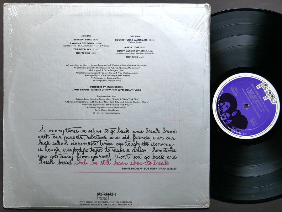 FRED & THE NEW J.B.'S Breakin' Bread LP PEOPLE PE-6604 US 1974 Soul Funk
