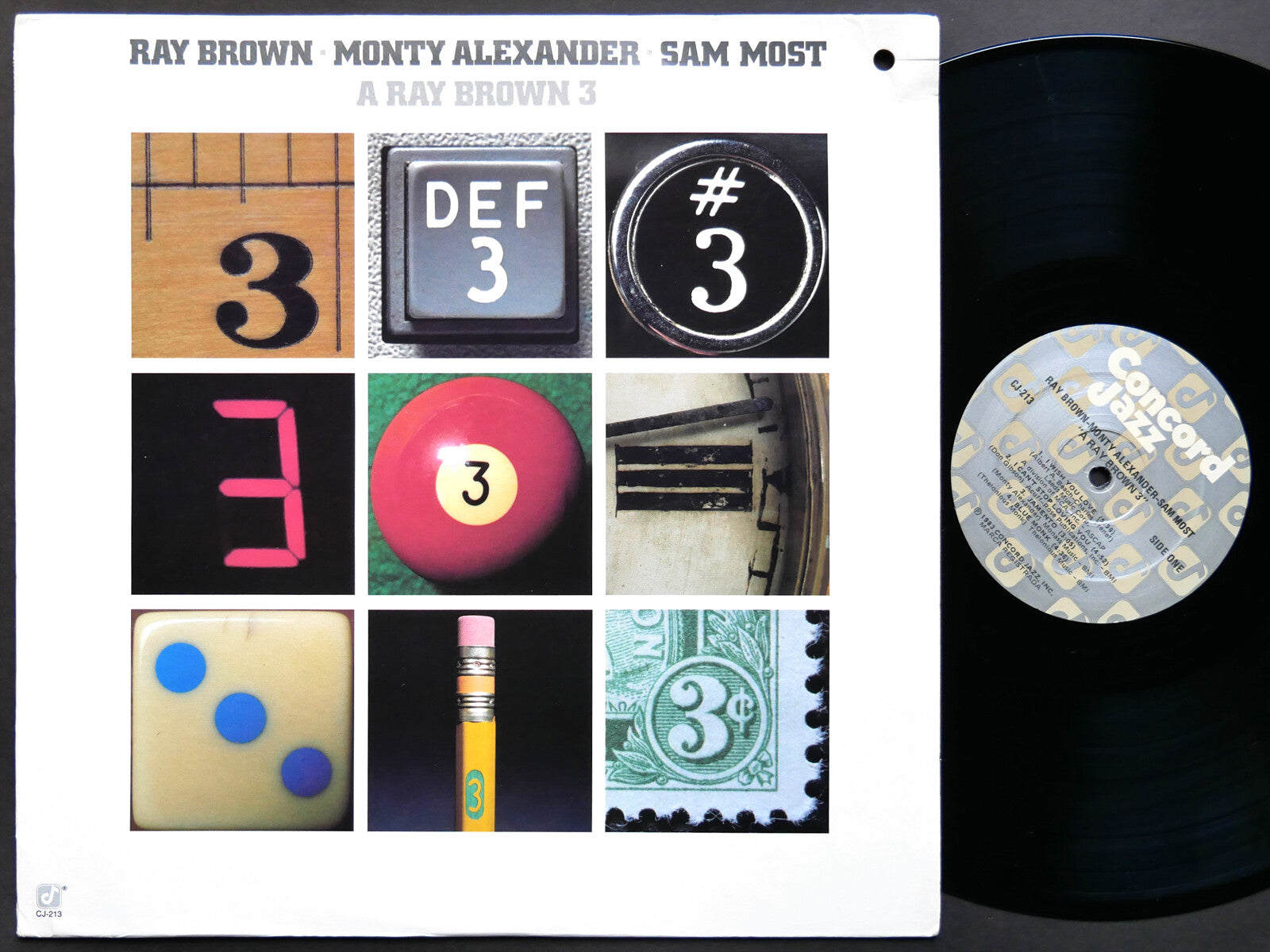 RAY BROWN MONTY ALEXANDER SAM MOST A Ray Brown 3 LP CONCORD RECORDS CJ-213 JAZZ
